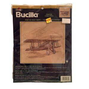 Antique Airplane Bucilla Cross Stitch Kit - New